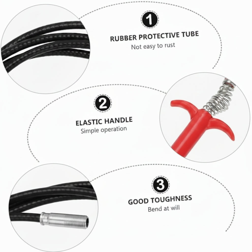 60cm Drain Unblocker & Hair Catcher Spring