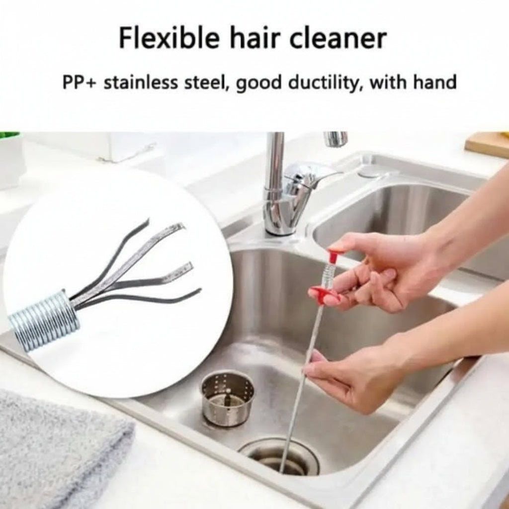 60cm Drain Unblocker & Hair Catcher Spring