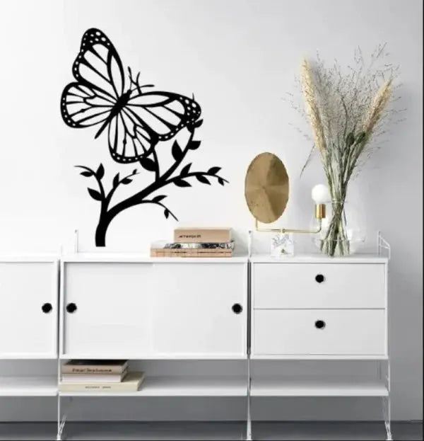 Butterfly With Tree Wooden Wall Decoration. Store