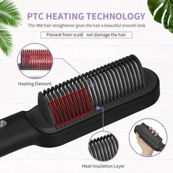 Hair Straightener Iron Brush Straight Hair Comb Store