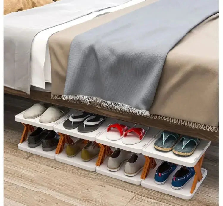 5 Layers Stackable Vertical Space Saving Shoe Rack Bookshelf Organizer Value Nest