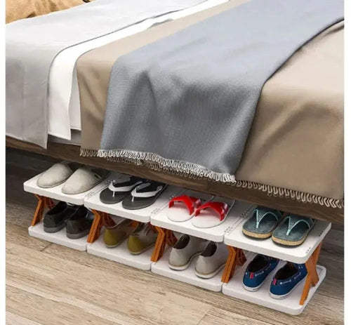 5 Layers Stackable Vertical Space Saving Shoe Rack Bookshelf Organizer Value Nest