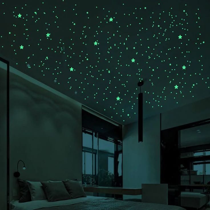 100PCS Glow in the Dark 3D Star Wall Stickers | Luminous Room Decor