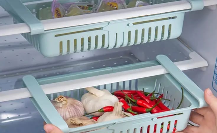 Expandable Fridge Storage Organizer | Adjustable Drawer Rack