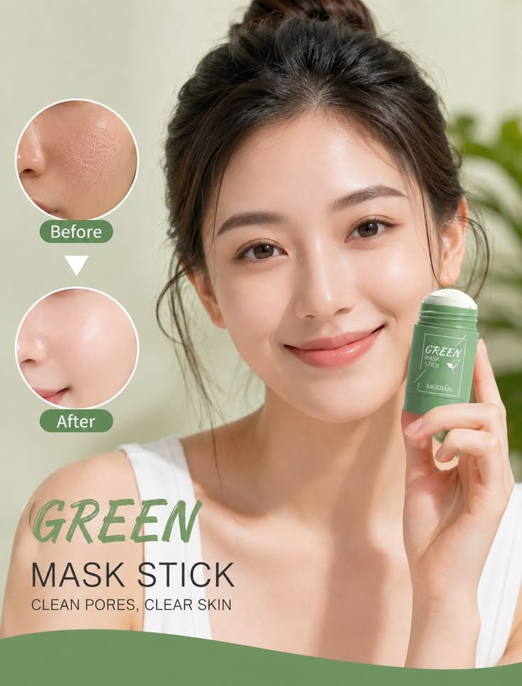 Green Tea Cleansing Mask Stick  Clean, Fresh & Glowing Look