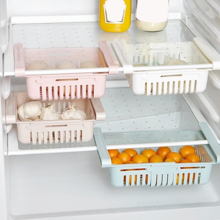 Expandable Fridge Storage Organizer | Adjustable Drawer Rack