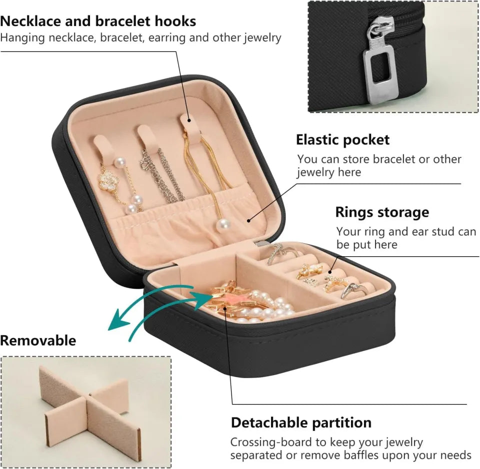 Portable Travel Jewellery Organizer Box