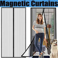 Anti Mosquito Net - Size 100x210cm - Magnetic Mesh Curtain - Screen Door Curtain Net - Hands Free Anti Mosquito Curtain - Automatic Closing Door Mesh - Anti Insect Bug Fly Partition Striped Door Curtain only for wooden door - Size 100x210cm