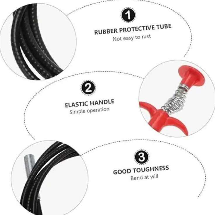 60cm Drain Unblocker & Hair Catcher Spring