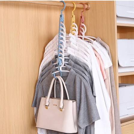 9-Port Smart Closet Organizer Hanger – Space Saver