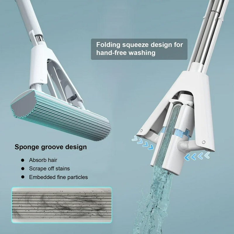 Hands-Free Squeeze Mop – Ultra-Absorbent Lazy Flat Mop