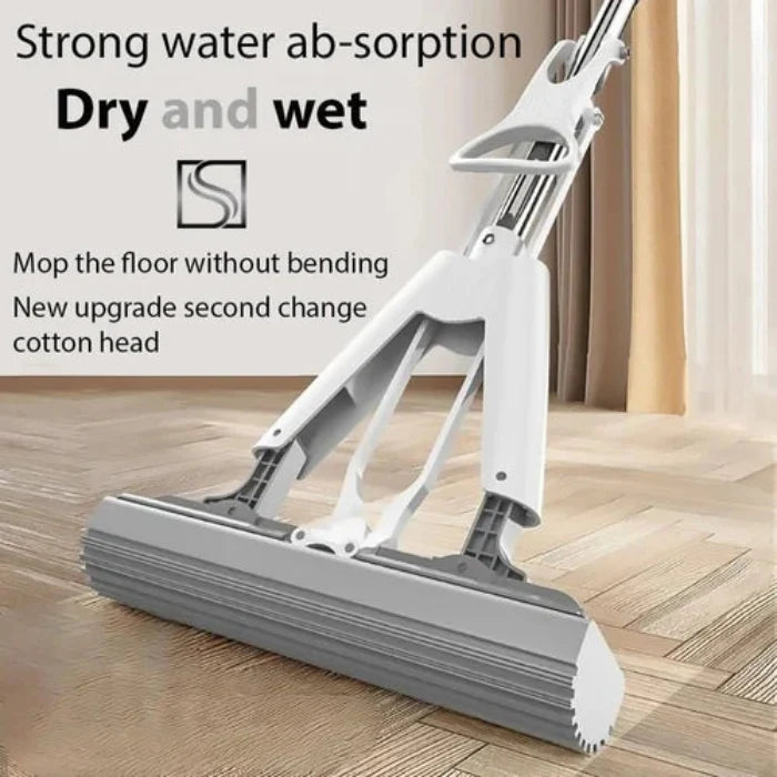 Hands-Free Squeeze Mop – Ultra-Absorbent Lazy Flat Mop
