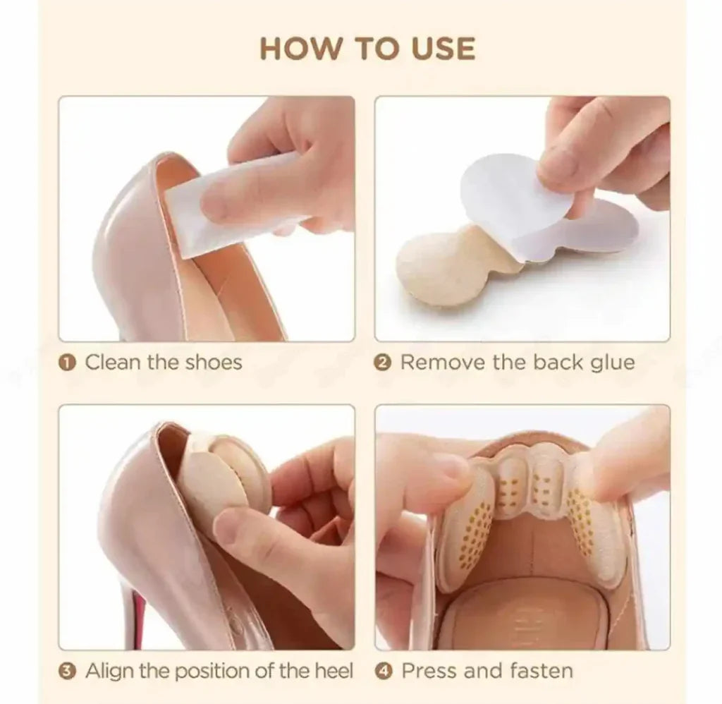 Premium Heel Grips & Cushion Protector Pads (2 Pair)