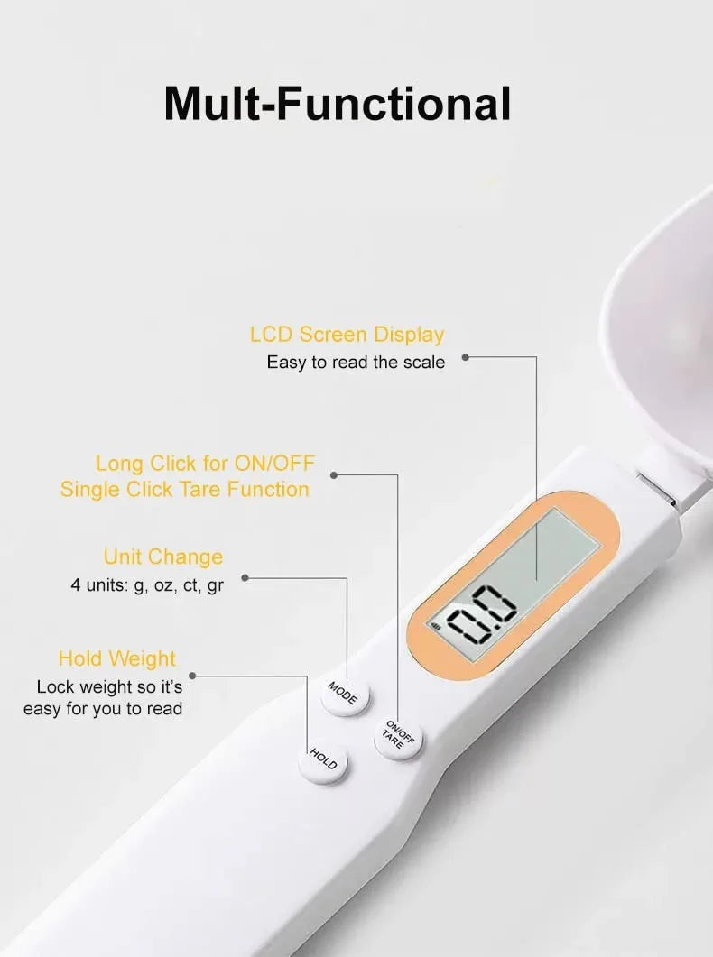 Smart  Measuring Spoon – Portable Digital Scale for Spices & Liquids